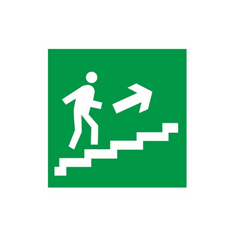 E 15 Направление к эвакуационному выходу по лестнице вверх