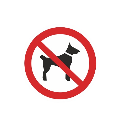 P 14 Запрещается вход (проход) с животными